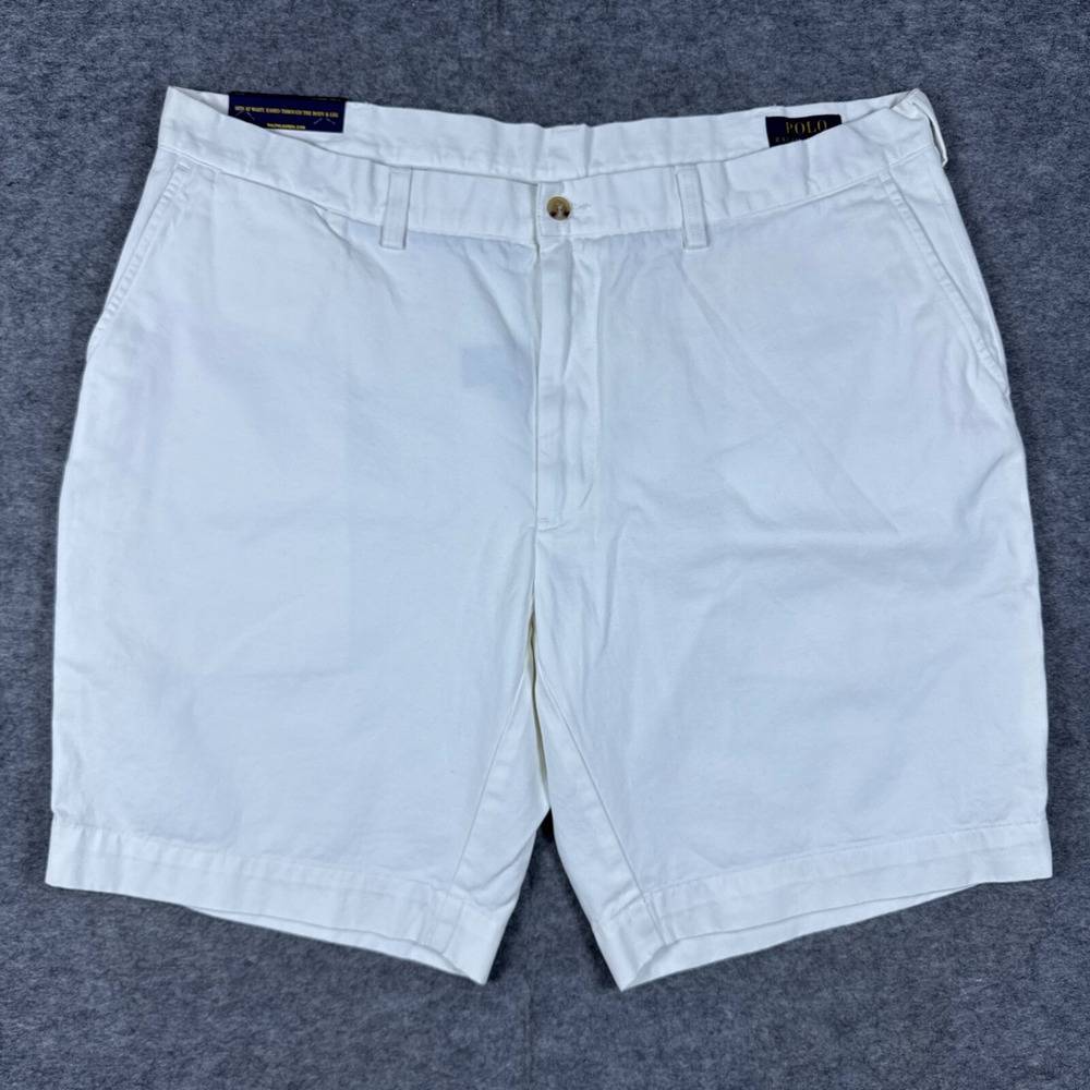 Polo Ralph Lauren Short Mens 40 Classic Fit White 9" Inseam Preppy Golf